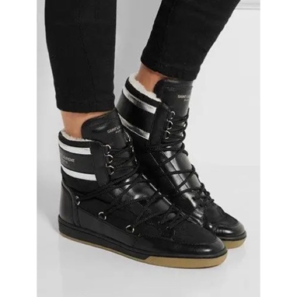 Saint Laurent shearling  lined high tops size 38